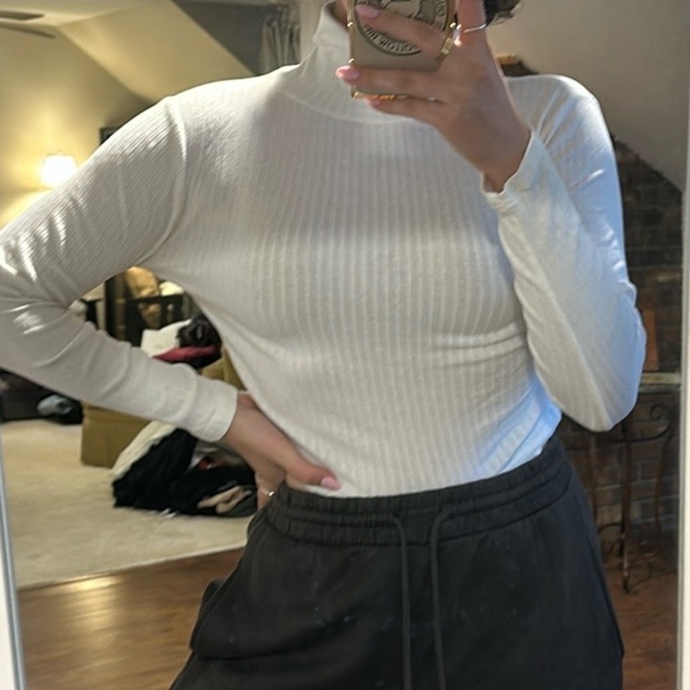 turtleneck white top